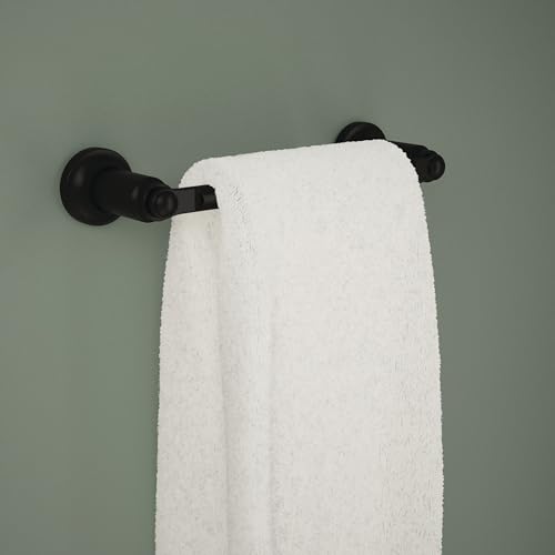 Delta Saylor 2-Piece Bathroom Set with 8 in. Hand Towel Holder and Toilet Paper Holder | Matte Black Bathroom Accessories | Bathroom Hardware Set