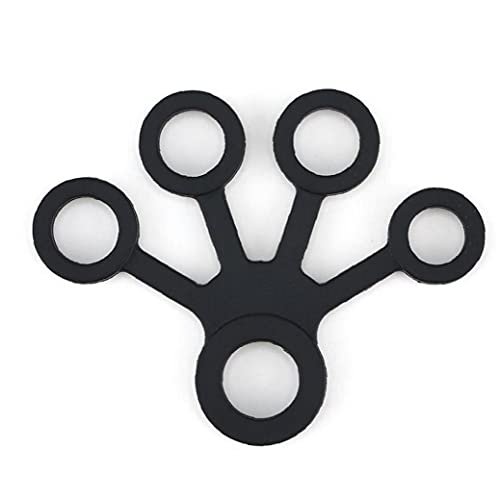 Finger Hand Grip Silicone Ring Strengthener Trainer Resistance Band for Fitness Expander with 3 Levels (Random Color)
