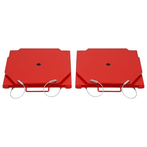 ALMULOO 2 Pack Wheel Alignment Turn Plates for Passenger Car & Light Truck Front Turnplate Turntable Set 9000 LBS Steel+Plastic Powder Coated