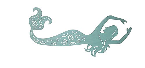 Xanter Reversible Blue Swirl Mermaid Metal Wall Decor (23 7/8 X 10 1/2 X 1/16 Inches) #TOP5