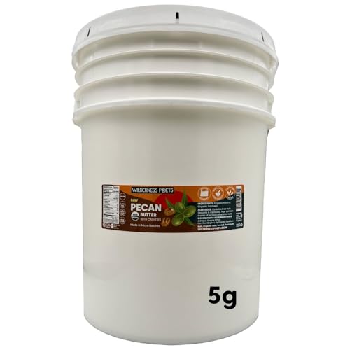 Wilderness Poets, Pecan Butter with Cashews - Organic, Raw, Bulk Size (640 Ounce - 40 Pound - 5 Gallon)