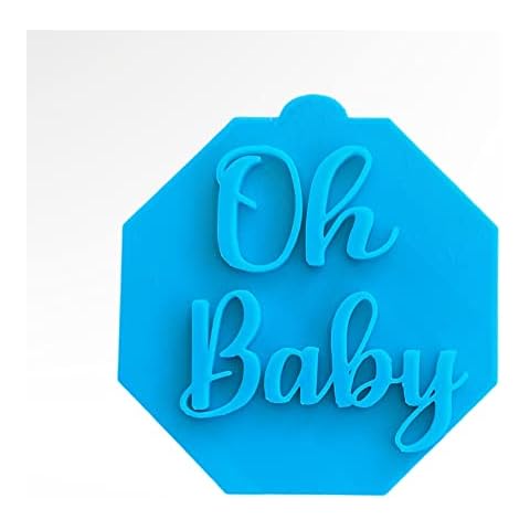 Oh Baby Baby Shower Fondant Stamp for Baking Cover