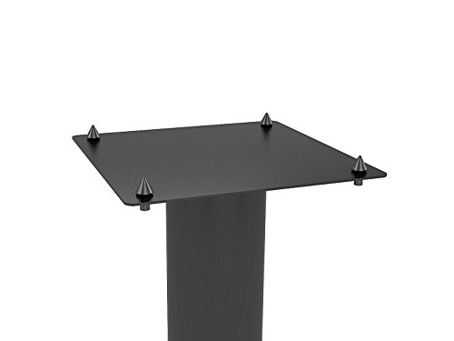 Atlantic Bookshelf Speaker Stands - Steel Construction, Pedestal Style & Built-In Wire Management, Support Bookshelf-Style Speakers Up To 20 Lbs. Pn 77335799 - Black 2-Pack #TOP3