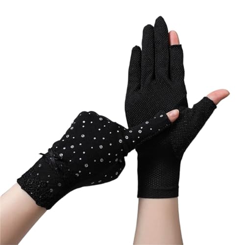 Guantes ciclismo mujer elástico fino para evitar quemaduras solares al conducir