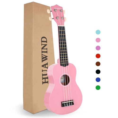 53,3 cm Soprano Hawaii Ukelele para principiantes cuatro cuerdas Guitarra, Rosado