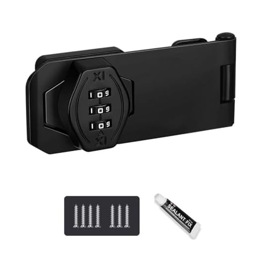 Cabinet Password Locks Hardware Window Stoppers Home Security 3 Digit Coded Anti-Theft Coded Lock(4inch,Black)