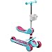 UPstore キックスケーター 子供 キックボード 三輪 2way 椅子付き お子様用 3輪タイプ 高さ調節 キッズスクーター キックスクーター 光るLEDタイヤ ドリンクホルダー付き