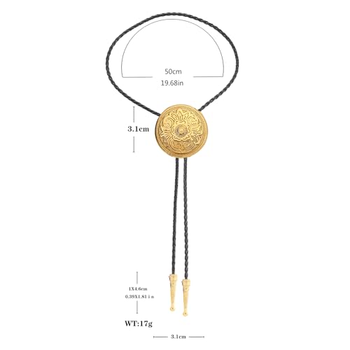 Image of Jeilwiy Bolo Tie for Men, Western Bolero Tie Cowboy Ties Native American Cowgirl Bolo Tie Accessories for Men Women