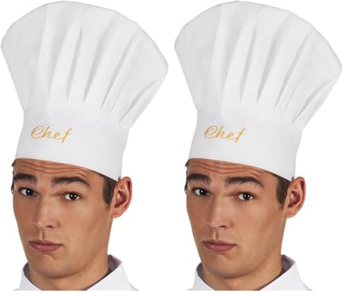 Boland 90647 - Gorro de cocinero, blanco-amarillo, unisex, cocinero, gorro, capucha, tocado, disfraz, carnaval, Fiesta temática, cocina