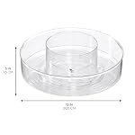 iDesign 12-inch Divided Lazy Susan - Set of 2 - Clear - Image 3