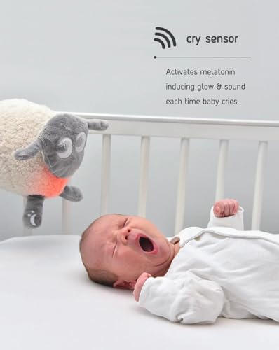 Sweet Dreamers, Ewan Deluxe with Shush, Gray | Baby & Toddler White Noise Sound Machine | Cry Activated Sensor & Nightlight | 5 Soothing Pink Noise Sounds | Auto-Off Timer | Lightweight | Portable - Thumbnail 4