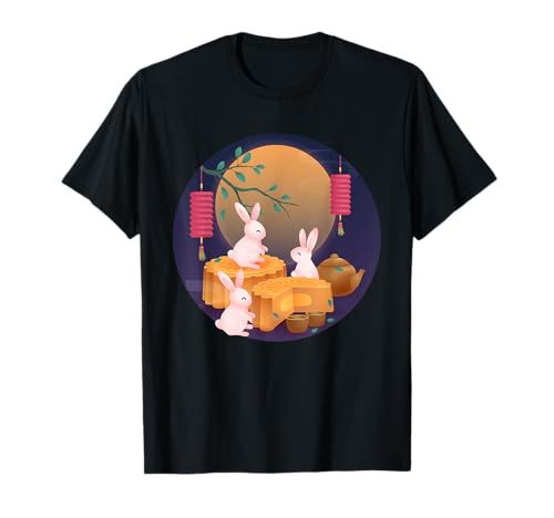Mid-Autumn Festival Cute Rabbit Mooncake Party Boys Girls T-Shirt cover