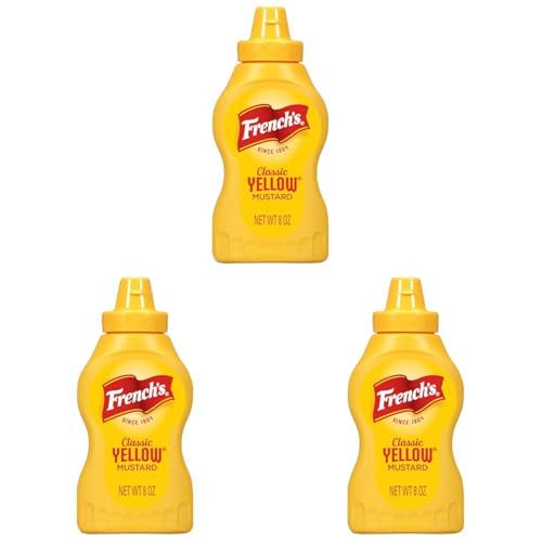 Image of French's Classic Yellow Mustard (226 G) | Prepared With Authentic Mustard Seeds | No Artificial Flavours | Gluten Free (Pack of 3)