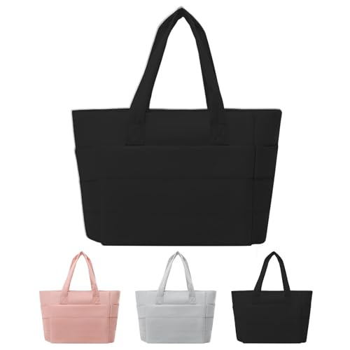 Tokeya Bolso Tote Mujer Ligero Bolsos Bandolera Mujer Elegante Universidad Tote Bag con Múltiples Bolsillos y Cremallera Ordenador Portátil Bolsa de Hombro para Trabajo Compras Escuela Viajes, Negro Tokeya Bolso Tote Mujer Ligero Bolsos Bandolera Mujer Elegante Universidad Tote Bag con Múltiples Bolsillos y Cremallera Ordenador Portátil Bolsa de Hombro para Trabajo Compras Escuela Viajes, Negro