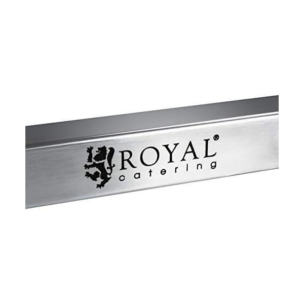 Royal Catering RCSW 2 Servierwagen Edelstahl 2 Böden Küchenwagen mit Rollen Edelstahlwagen – Bild 5