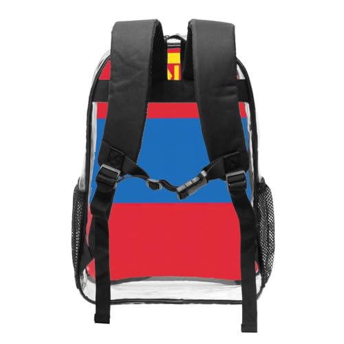 Sac à dos transparent imprimé drapeau mongol taille unique noir - 2