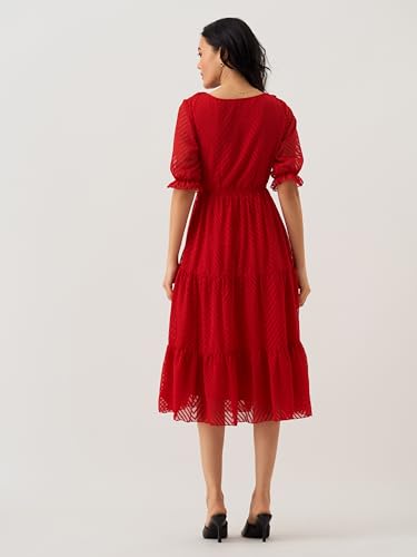 Image of AASK Dress for Women One Piece Kurta Set Tops Knee-Length Fit And Flare Dresses