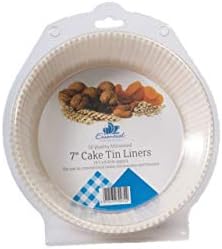 Essential Housewares FP7CAKE Pack of 50 Greasproof 7" Cake Tin Liners, Silicon