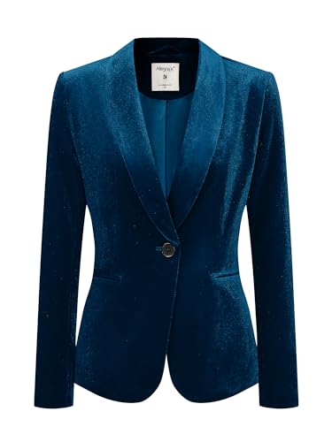 Manteau de bureau Allegra K en velours bleu pour vos réunions d'affaires