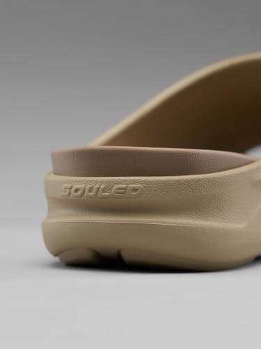 Image of The Souled Store Slides 2.0: Men and Boys Slip On Sliders Streetwear High Density EVA Cushioned EVA Sole Durable Outsole Slip On Construction Lightweight and Arch Support