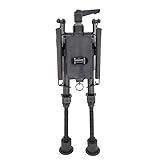 6-9 Inch Tactical Swivel Bipod Foldable Notched Legs Pivot Tilt with S Lock Lever (Carbon Fiber) - Image 8