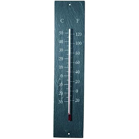 Garden Slate Thermometer Temperature Gauge 45 cm Cover