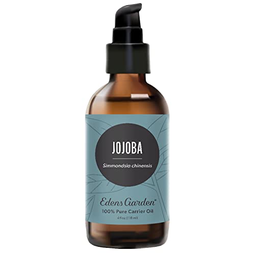 Edens Garden Jojoba Carrier Oil- 100% Pure Premium Cold Pressed & Hexane Free, Natural Deep Moisturizer For Face, Skin, Hair & Nails- Great For Diluting Essential Oils & Soap Making 118 ml (4 fl oz)