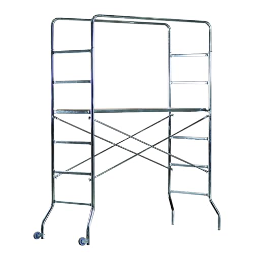 Trabatello ponteggio piattaforma da lavoro in acciaio zincato, con ruote