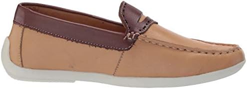 Marc Joseph New York Unisex Leather Made in Brazil Driving Loafer with Penny Detail, Taupe Nappa/Contrast Binding, 2 M US Little Kid | Image 5