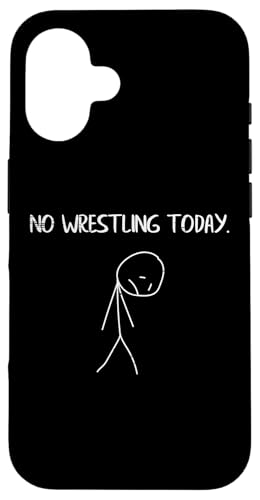 Sad Stickman No Wrestling Today �ʔ������X���[ �j�� ���� �q�� �X�}�z�P�[�X iPhone 16 �p