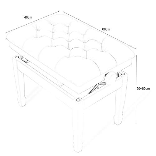 TEmkin Tabouret de Piano, Banc de Piano réglable en Hauteur, Tabouret de Piano pour Une Seule Personne, en Bois Massif, Robuste et Durable, Longue durée de Vie - Les Beatles, Paul McCartney, John Lennon, RIngo Starr, George Harrison TEmkin Tabouret de Piano, Banc de Piano réglable en Hauteur, Tabouret de Piano pour Une Seule Personne, en Bois Massif, Robuste et Durable, Longue durée de Vie – Image 8