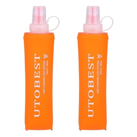 UTOBEST Soft Flask 2 Pack Blue and Orange 250ml Cover