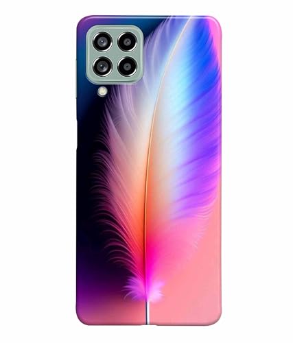 Image of Printed Hard Back Case Cover & Compatible for Samsung Galaxy M53 5G / M536Bzneinu, Samsung M53 5G | Colourful Feather (Multicolor) - D1181