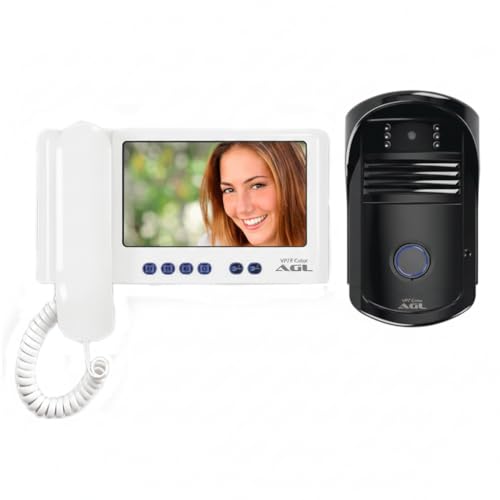 Vídeo Porteiro AGL VP7 Color com Monitor 7” – Sistema com 4 Câmeras, 2 Painéis de Rua, Áudio por Monofone, Visão Noturna e Acionamento de Fechaduras