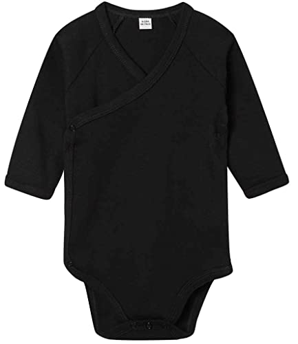 COOZO Bebé Body Tipo Kimono De Manga Larga - Negro - 0-3 Meses