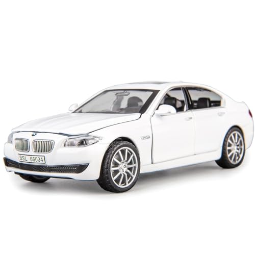 Image of BMW 535i Model Car with Box, Zinc Alloy Pull Back Toy car with Sound and Light for Kids Boy Girl Gift [Colors as Per Stock]