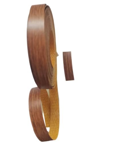Image of HGKJHFmelamine Edging Tape. pre Coated with hot melt Adhesive Flexible Veneer Edge Edging, Used for Cabinet and Furniture Maintenance (No15-Walnut Color, 1.81cm*12m)