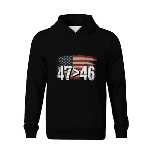 Kids 47 Better Than 46 Vintage US Flag Boys Girls Lightweight Kangaroo Pocket Fleece Hoodies2