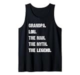 Hombre Regalos personalizados para abuelo Lou Man Myth Legend Grandpa Camiseta sin Mangas