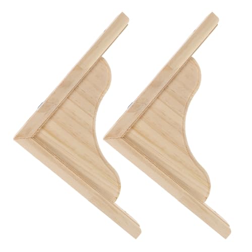 Support mural triangulaire PLAFOPE équerres bois étagère cuisine rangement mural robuste 18x18 - 2