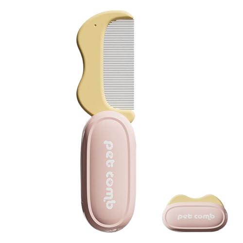 Sollee Brosse de toilettage pour chien, poils longs, peigne de toilettage pliable, fournitures pour animaux domestiques, outils de nettoyage pour enlever les poils des sous-poils, démêler les poils