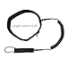 Tqyijhy Waist Belt Leash with Paddle Board Coiled Leash for Stand Up Paddle Board Adjustable Quick Release Surfboard Waist Leash Adjustable Waist Rope Belt Leash, Black