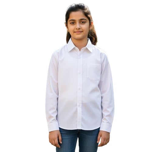 Image of White Shirt Full Sleeve | Girls | School Uniform