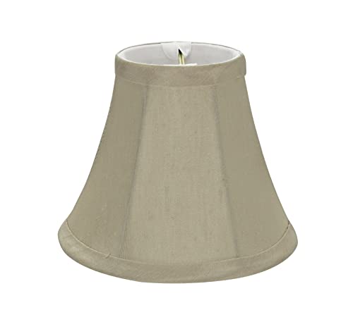 Aspen Creative 30008 Small Bell Shape Chandelier Clip-On Lamp Shade (1 Pack), Transitional Design in Butter Creme, 6" Bottom Width (3" x 6" x 5") by Aspen Creative - Image 3