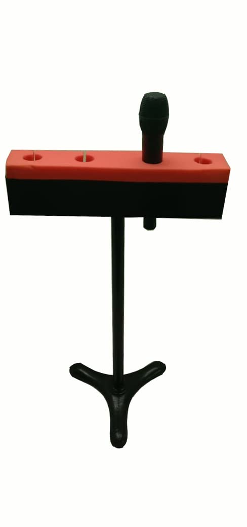 Alzarsi Mic Holder - 4 Hole Multi Mic Holder Stand Mini Microphone with Stand-picture-19