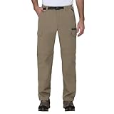 BC Clothing Hiking Convertible Outdoor Cargo Pants for Men (Tan, Sx34)