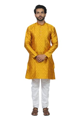 Image of HARPITA Men's Silk Blend Kurta Pyjama Set