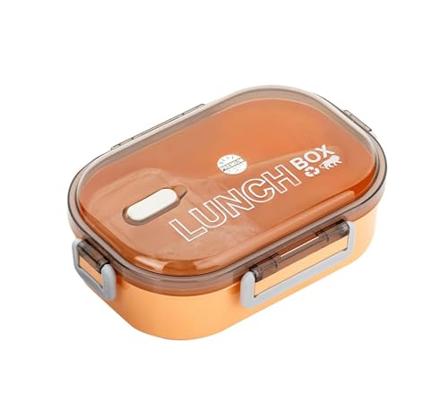 Image of MARKWELL Bpa Free Plastic Lunch Box, Food Grade Tiffin Boxes, Leak Proof Air Tight Dabba,Unbreakable Lid, Snacks Tiffin Box for Kids, Light Weight, Easy Clean(1500ml, Pack of 1, Orange)