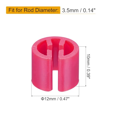 Etiquetas para colgar ropa uxcell con clips de codificación rojo rosa 2