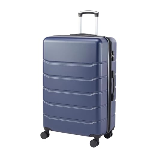 NEWBULIG 24 Inch Carry on Luggage, Lightweight Expandable Rolling Suit Case with TSA Lock, Hard Shell ABS Suitcase with Double Spinner Wheels, Blue